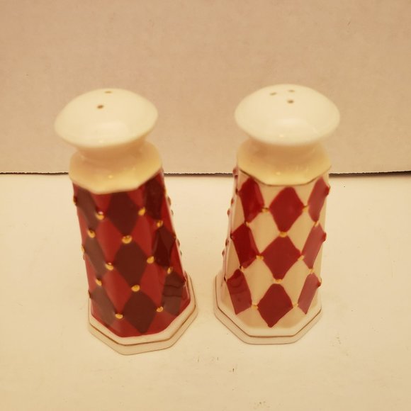Harlequin Diamond Design Salt and Pepper Shakers - Picture 1 of 6
